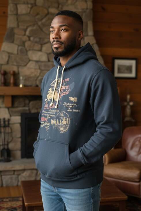 Polo Ralph Lauren 90s RARE Polo Ralph Lauren Alaska Gold Hoodie in Black